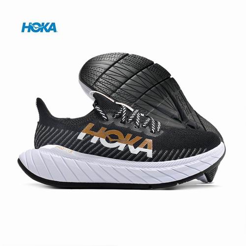 Cheap Hoka Carbon X 3 Men Women Running Shoes Black-07